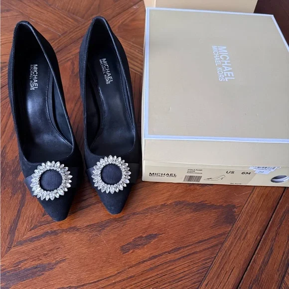 Michael Kors Black Suede Pumps - Picture 3 of 4